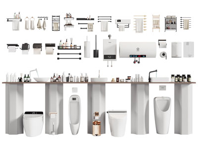 现代毛巾 马桶 卫浴小件