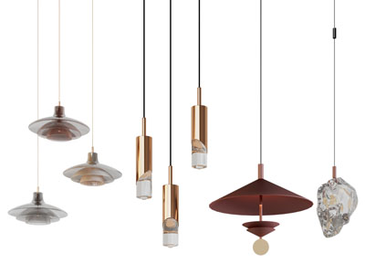 现代轻奢垂线吊灯