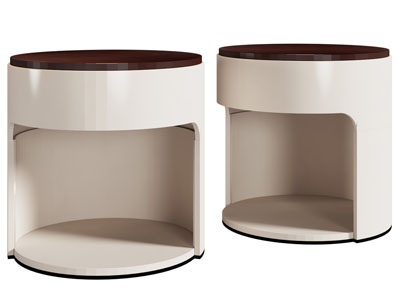 现代圆形床头柜