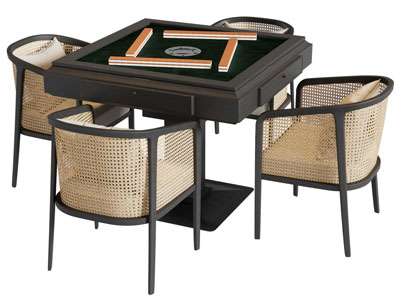 现代麻将娱乐桌椅组合