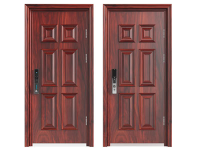 现代带密码锁的木门 入户平开门