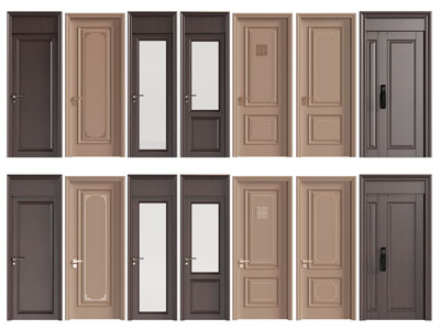 新中式木门 平开门 子母入户门