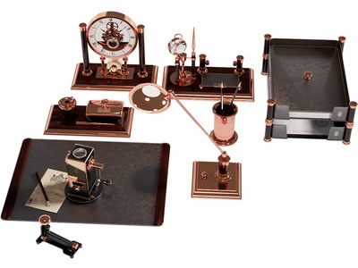 欧式钟表 台灯 桌面文具摆件组合