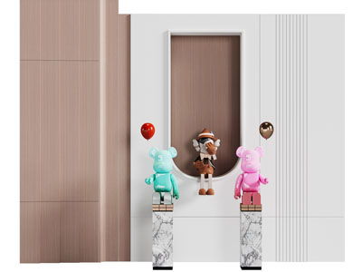 现代暴力熊雕塑雕刻 摆件组合3d模型 现代暴力熊雕塑雕刻 摆件组合