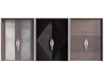 现代双开门 大门 平开门 木门