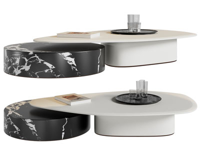 现代异形茶几 边几3d模型 现代异形茶几 边几