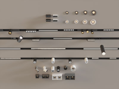 现代筒灯射灯 轨道磁吸灯 格栅灯