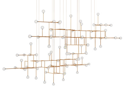 现代金属线条吊灯