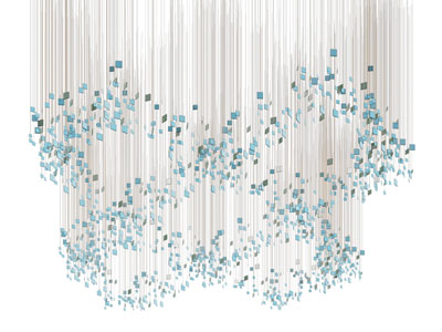 现代大型垂线吊灯