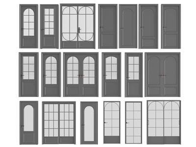 法式平开门 双开门 大门 推拉门 玻璃门