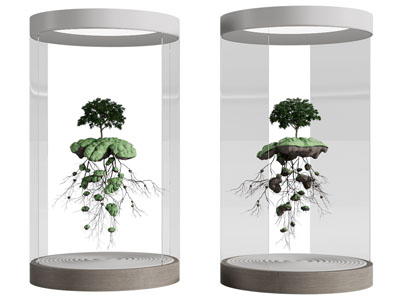 现代玻璃柱子景观园艺小品