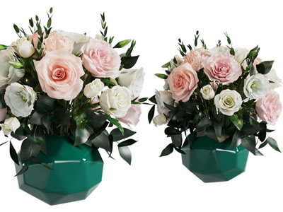 现代陶瓷花瓶花卉