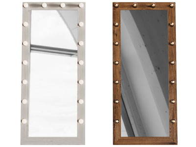 现代边框装饰灯泡的穿衣镜 装饰镜子