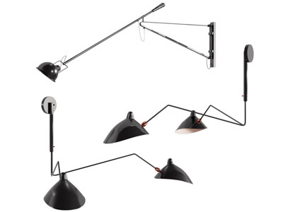 现代双头可转向金属壁灯