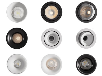 现代可转向筒灯射灯