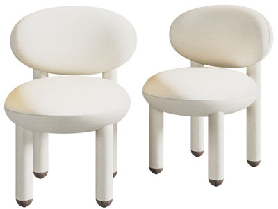 现代奶油风休闲椅子 儿童椅子