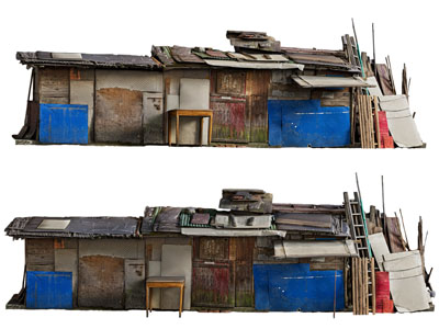 工业风loft破旧的老房子 贫民窟