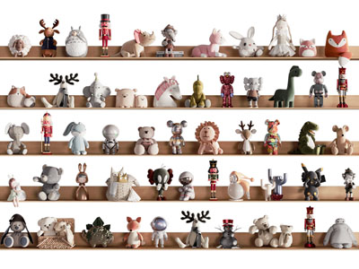 现代卡通布偶玩偶摆件组合 儿童玩具