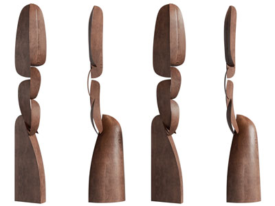 侘寂风实木雕塑雕刻摆件组合3d模型 侘寂风实木雕塑雕刻摆件组合