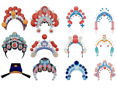 新中式国粹京剧戏剧角色头饰