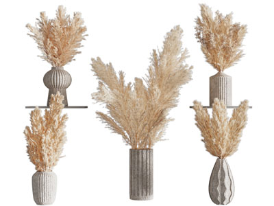 现代陶艺花瓶花卉摆件