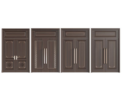 新中式双开门 木门 大门