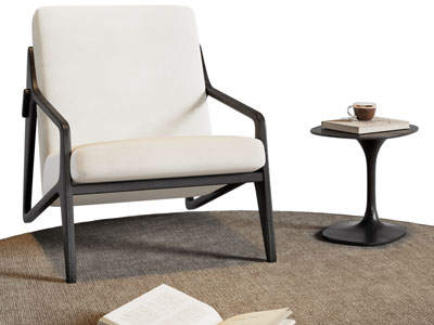 现代休闲椅子 边几