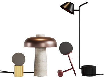 现代金属灯罩台灯