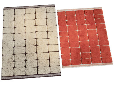 现代长方形方块图案地毯