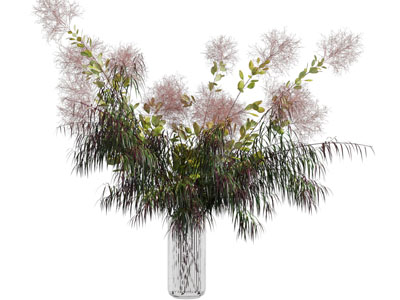 现代玻璃花瓶花卉