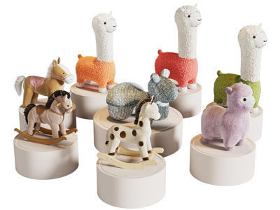 现代卡通动物木马 儿童椅子 沙发凳子 玩具