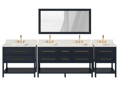 法式洗手台 洗手盆 镜子 浴室柜