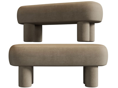 现代长方形沙发凳子