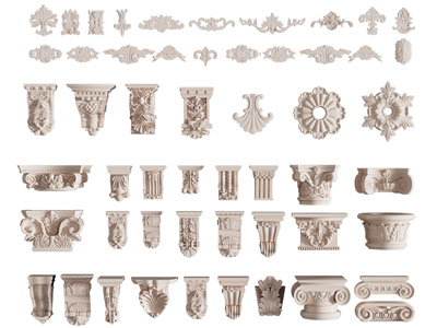 欧式雕花装饰构件 柱托 柱基