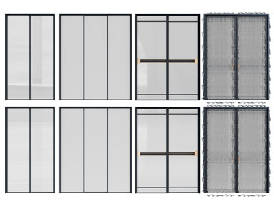 现代玻璃推拉门