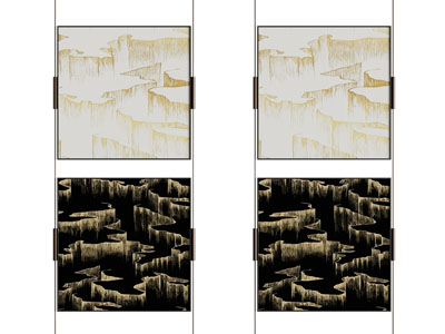 新中式装饰挂画3d模型 新中式装饰挂画