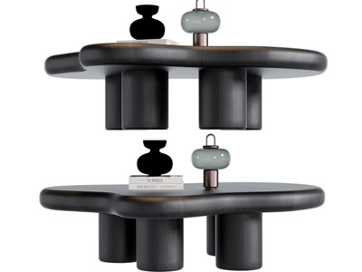 现代异形茶几3d模型 现代异形茶几