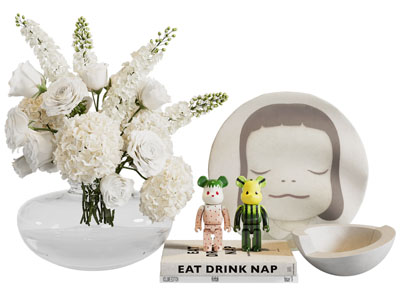 现代花瓶花卉 书本摆件组合