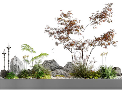 新中式花池石头 花草景观园艺小品