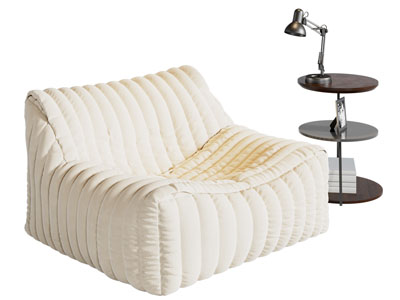 现代懒人沙发 边几