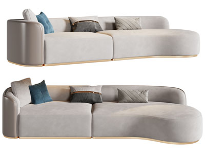 现代轻奢多人沙发