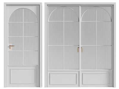 法式玻璃推拉门 平开门