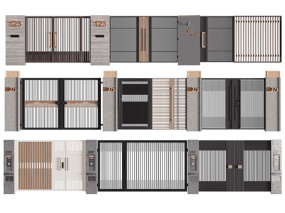 现代庭院铁艺大门