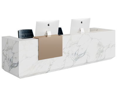 现代大理石前台接待台