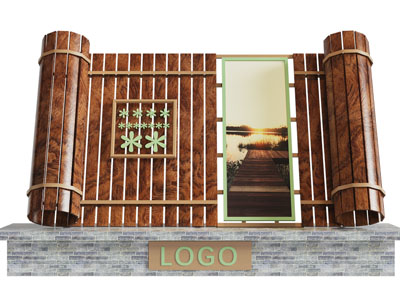 新中式竹简城市雕塑小品3d模型 新中式竹简城市雕塑小品