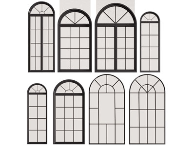 法式拱形平开窗户