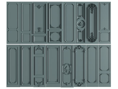 法式雕花护墙板