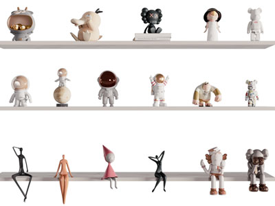 现代抽象小人雕塑雕刻 摆件组合3d模型 现代抽象小人雕塑雕刻 摆件组合