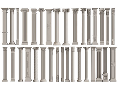 欧式方形 圆形雕花罗马柱子