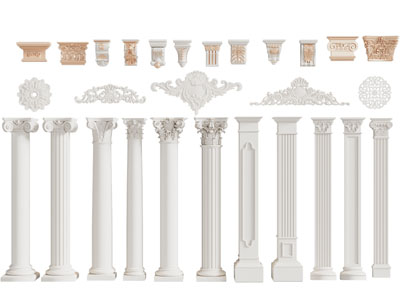 欧式雕花装饰构件 罗马柱子 柱托
